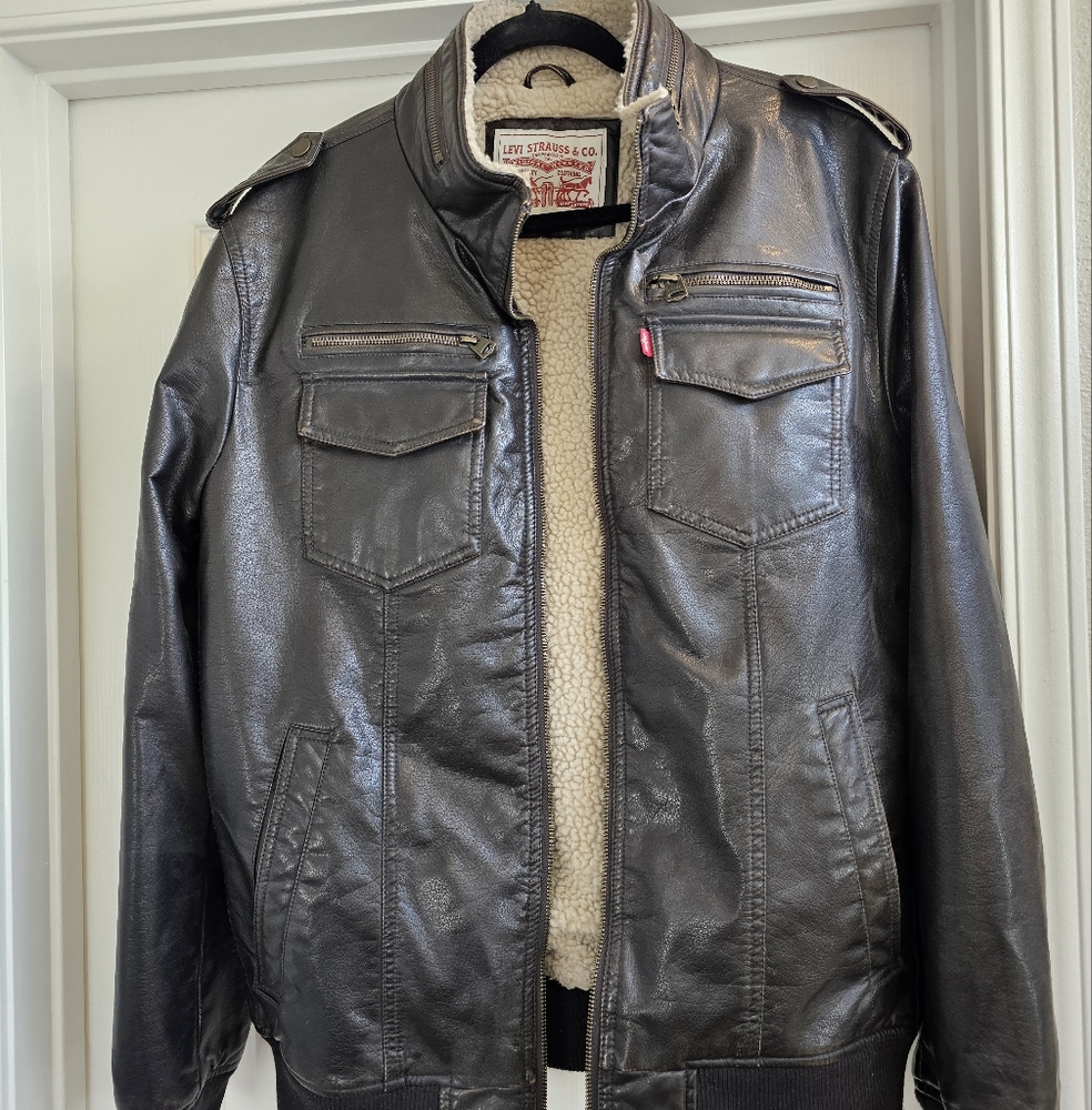 classic levi's faux leather jacket